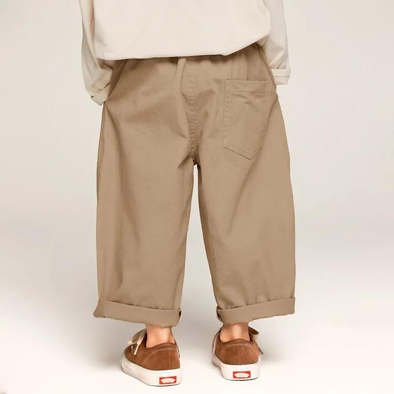 Pantalons de printemps pour enfants, style coréen, couleur unie, pantalons décontractés pour garçons