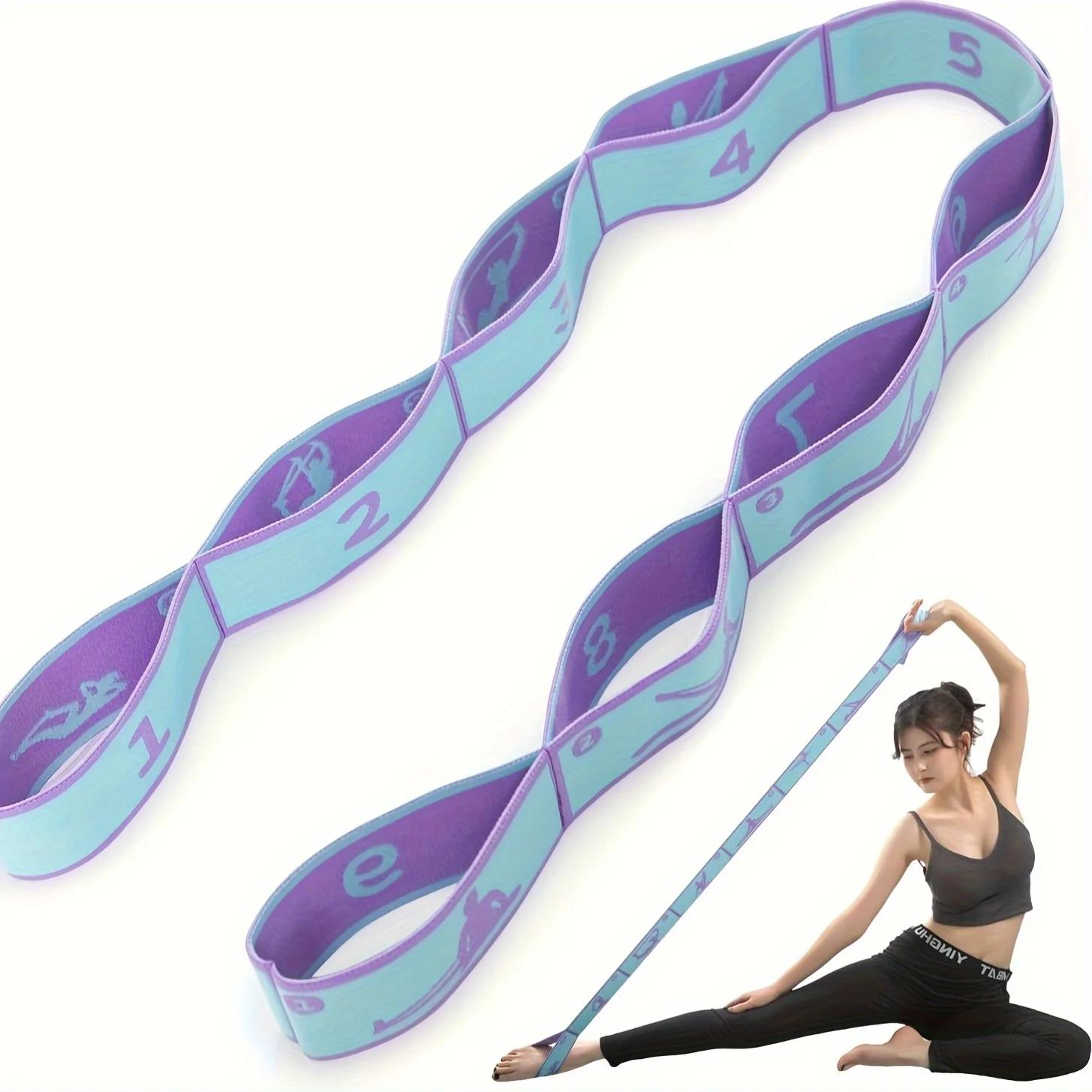Bandes de résistance numérotées avec guide, sangles élastiques violettes, bleues et roses pour le yo