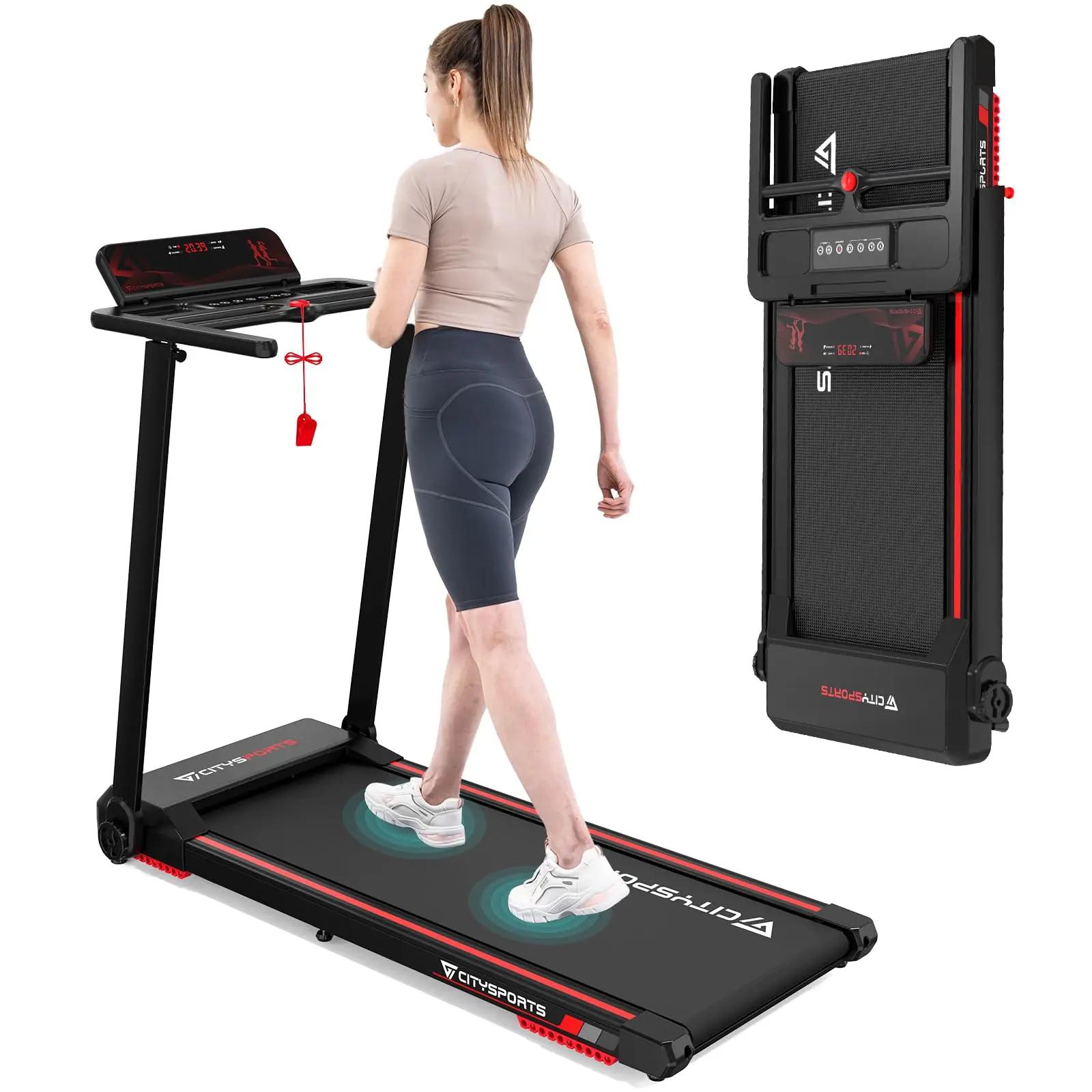 Tapis de course électrique pliant 2 en 1 sous le bureau, machine de course de jogging, salle de spor