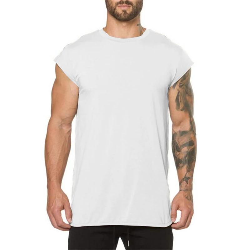T-shirt manches courtes coton pour musculation homme - Respirant et solide pour fitness décontracté