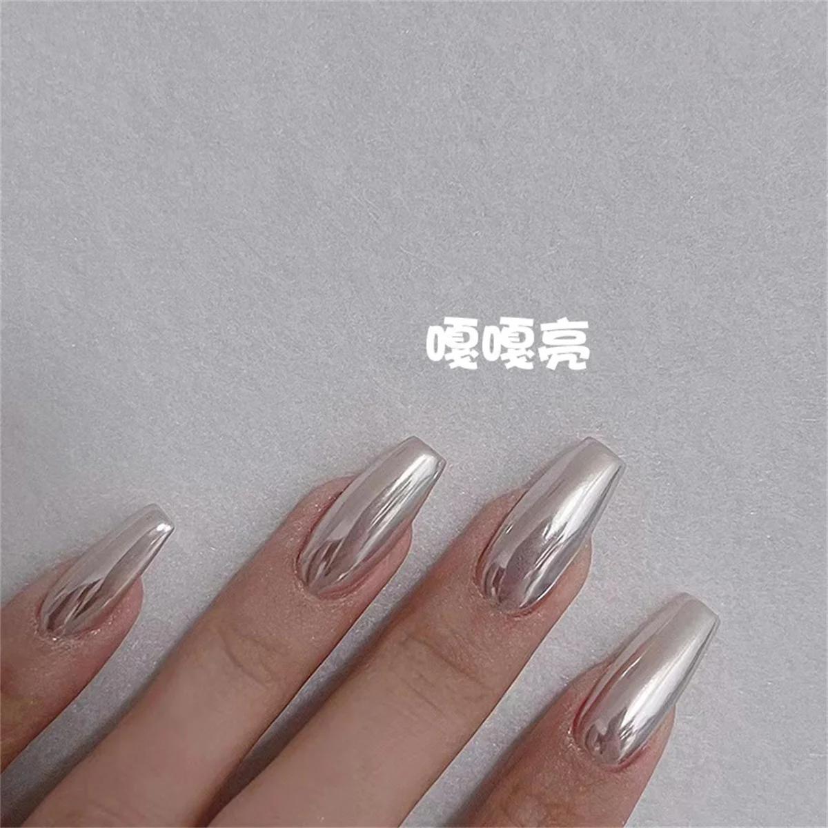 Poudre miroir magique pour ongles, 1/6 pièces, poudre de clair de lune, Texture métallique, aurore s