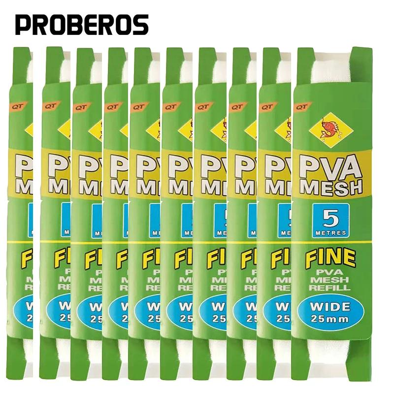 PROBEROS-Filets solubles dans l'eau pour la pêche à la carpe, 10 pièces, 5m, 25/37mm