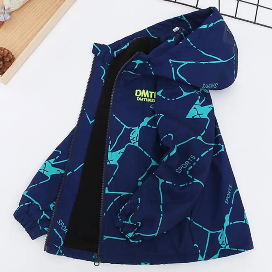 Veste d'extérieur épaisse pour garçons, imperméable, à la mode, vêtements chauds pour enfants, coupe