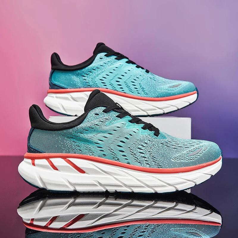 Nouveaux hommes chaussures de course mode décontracté marche respirant baskets à lacets Jogging moca