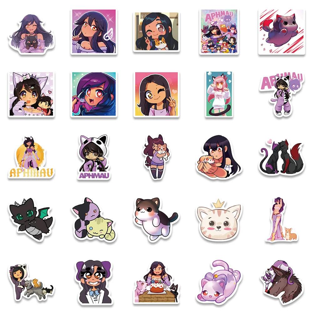 Autocollants de dessin animé Aphmau, 10/30/50 pièces, autocollants amusants pour téléphone portable,