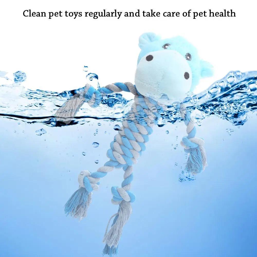 Jouet grinçant pour petits chiens de compagnie, peluche douce à mâcher, forme d'animal en peluche, U