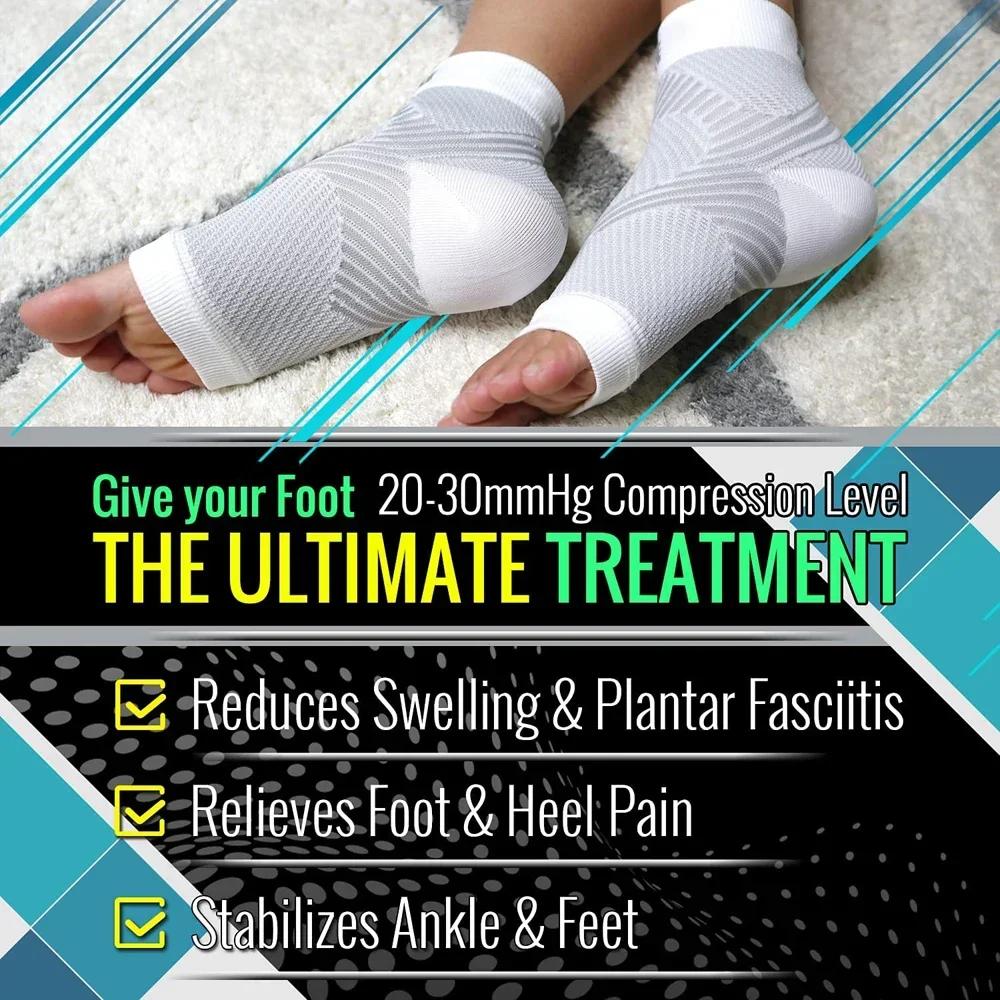 Attelle de fasciite plantaire, 1 paire, chaussettes de Compression nocturne, Supports de talon pour