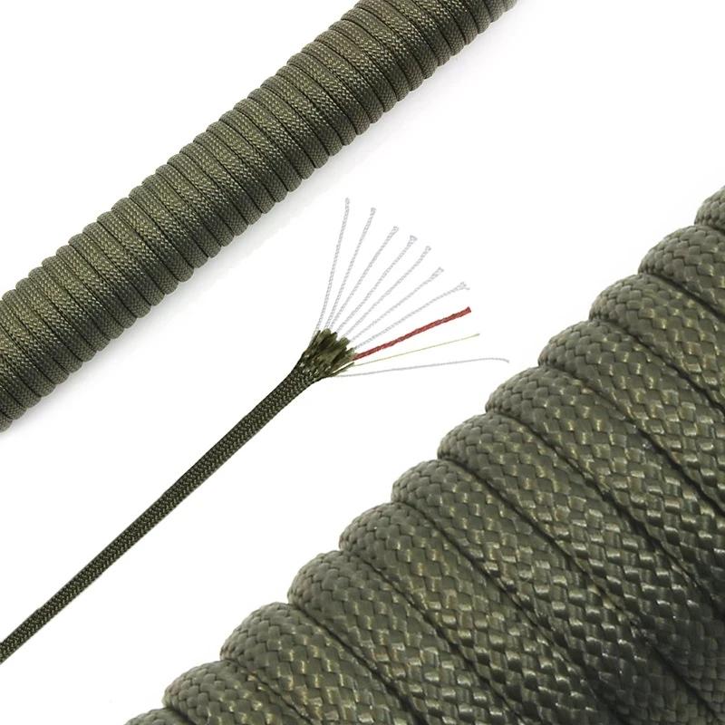 Paracorde 550 à 10 cœurs, 4mm, outil de survie pour Camping en plein air, corde de feu PE, ligne de
