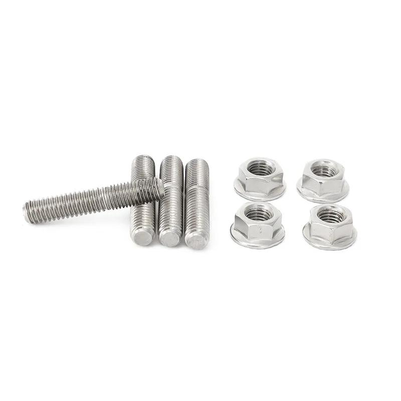 Écrou de goujon de collecteur d'échappement, 4 pièces, pour Sportster Dyna Softtail Glide Fatboy Tou