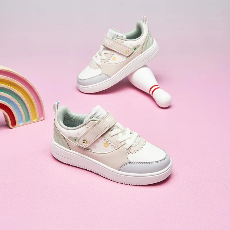 Xtep – chaussures de skateboard pour filles, baskets de printemps en cuir, antidérapantes, confortab