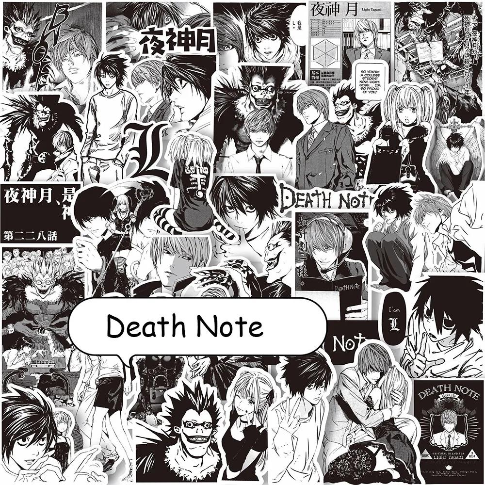10/30/65 PIÈCES Anime Note De Mort Autocollants Noir Blanc Autocollants Décoration BRICOLAGE Scrapbo