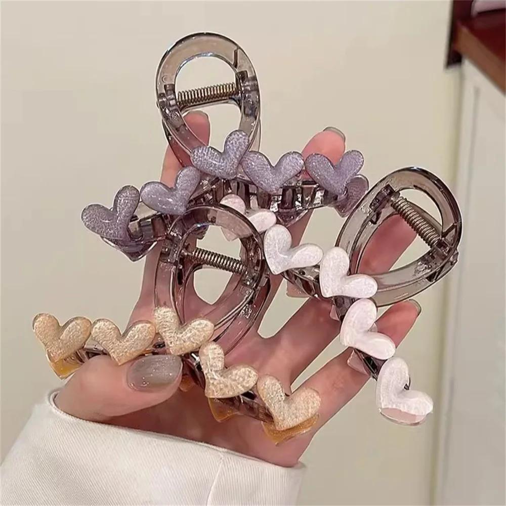 Pince à cheveux en forme de cœur pour femmes, pince à cheveux élégante en forme de requin, accessoir