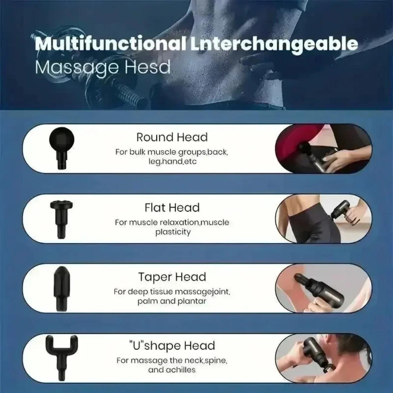 Mini pistolet de massage USB – Relaxeur de fascia portable pour le cou, les épaules et le dos, soula