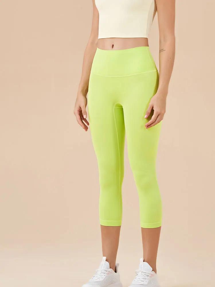 INLUMINE nouveaux Leggings de sport avec poche femmes taille haute élastique Yoga 7 Points pantalon