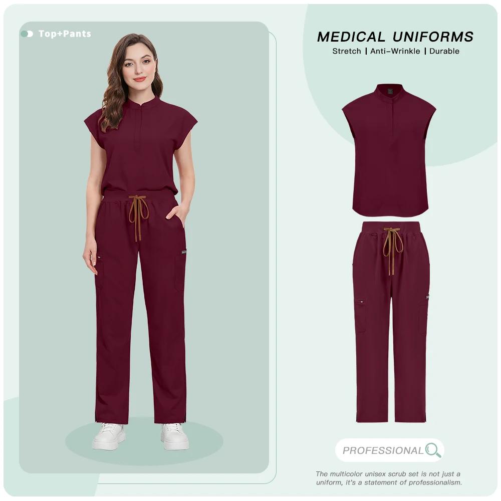 Ensemble de vêtements de travail de haute qualité pour techniciennes de beauté, tenue médicale pour