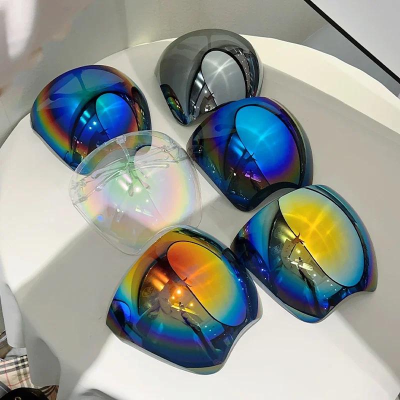 KAMMPT énorme lunettes de sport hommes miroir futuriste cyclisme en plein air lunettes de soleil de