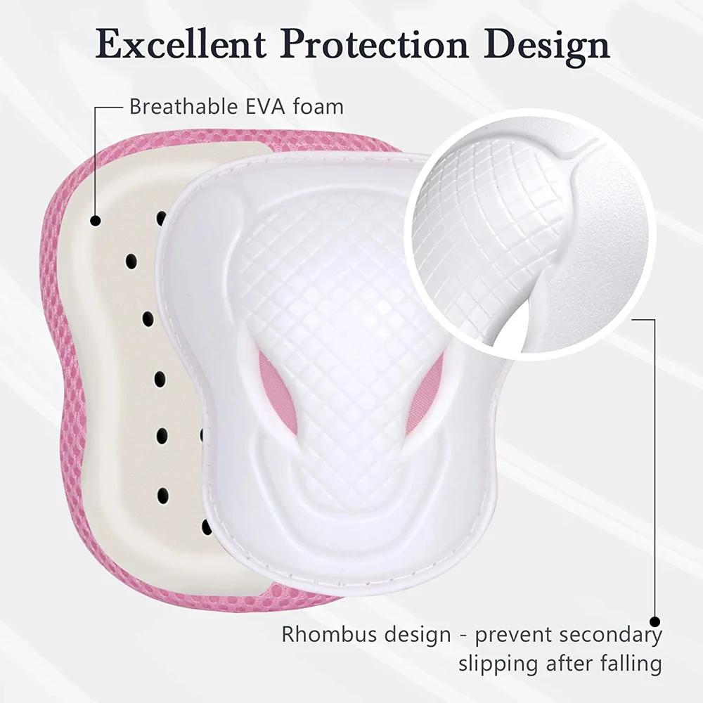 Ensemble d'équipement de protection 6 en 1 pour enfants/jeunes, genouillères pour enfants, coudières