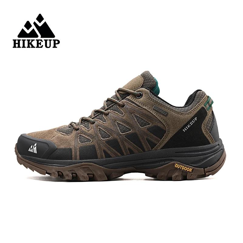 HIKEUP nouveauté hommes chaussures de randonnée respirant à lacets Trekking mâle amorti en plein air