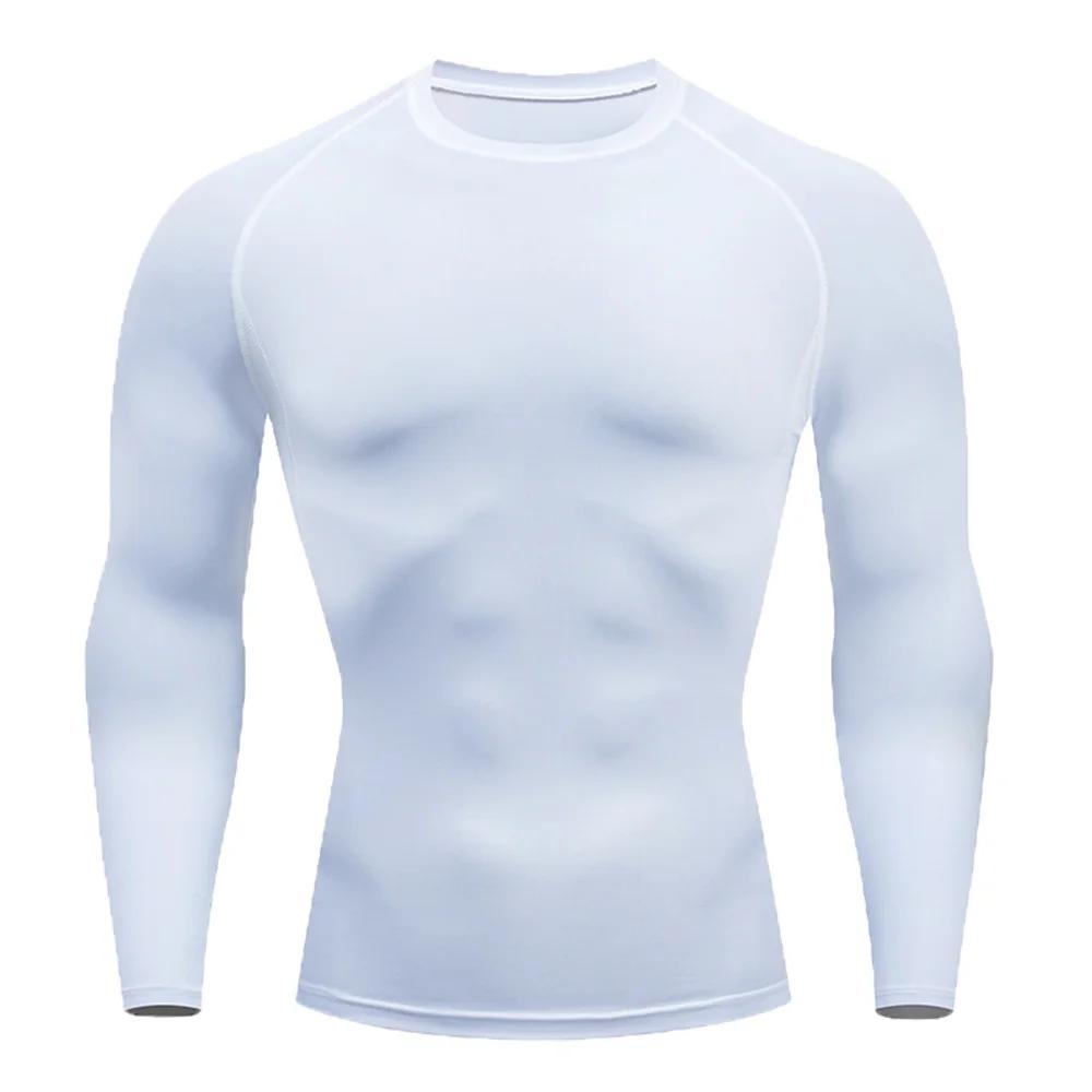 Nouveaux hommes T-Shirt de sport séchage rapide chemise de course à manches longues chemises de Comp