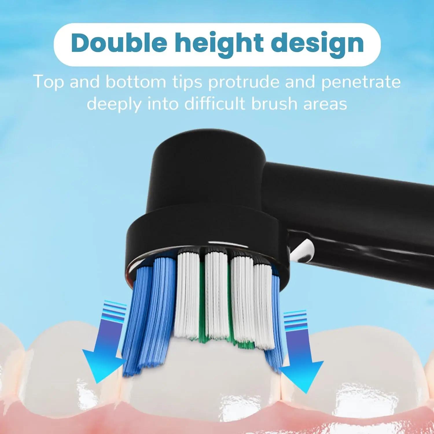 Têtes de brosse à dents de rechange pour brosse à dents Oral B, nettoyage de précision, buses noires