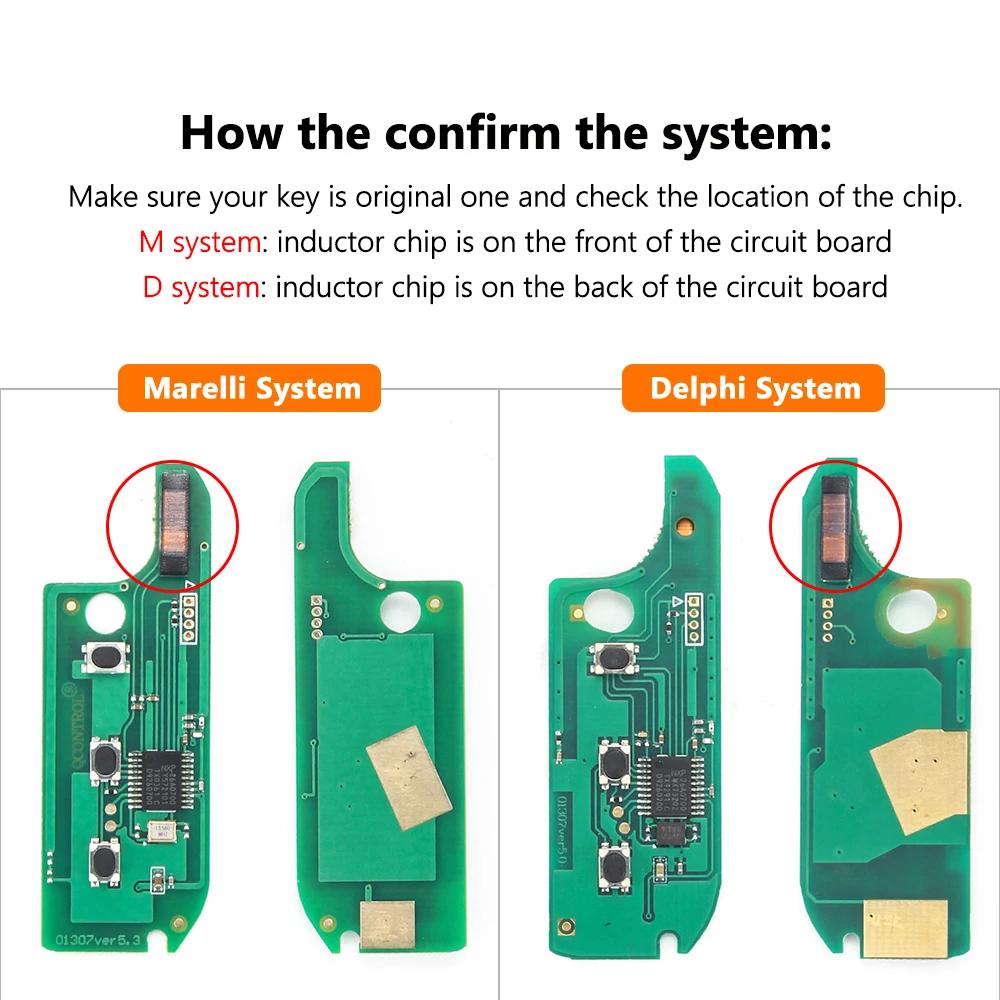KEYYOU – clé télécommande intelligente, 433MHz, système BSI, PCF7946, pour voiture Fiat 500L, MPV, D
