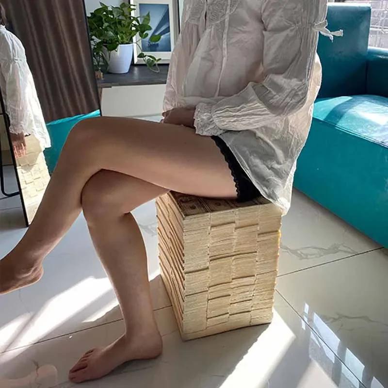 Table basse en dollars pour salon, canapé-lit, table d'appoint, tabouret mobile, petit repose-pieds