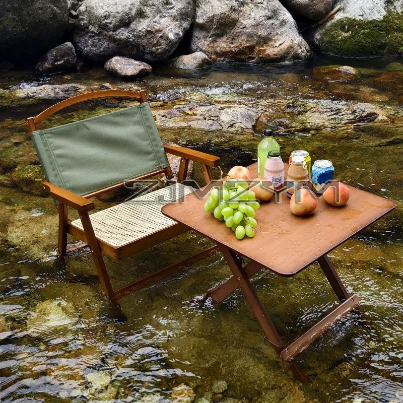 Chaise pliante d'extérieur, Portable, pour jardin, Camping, salon, loisirs, dossier, petit tabouret