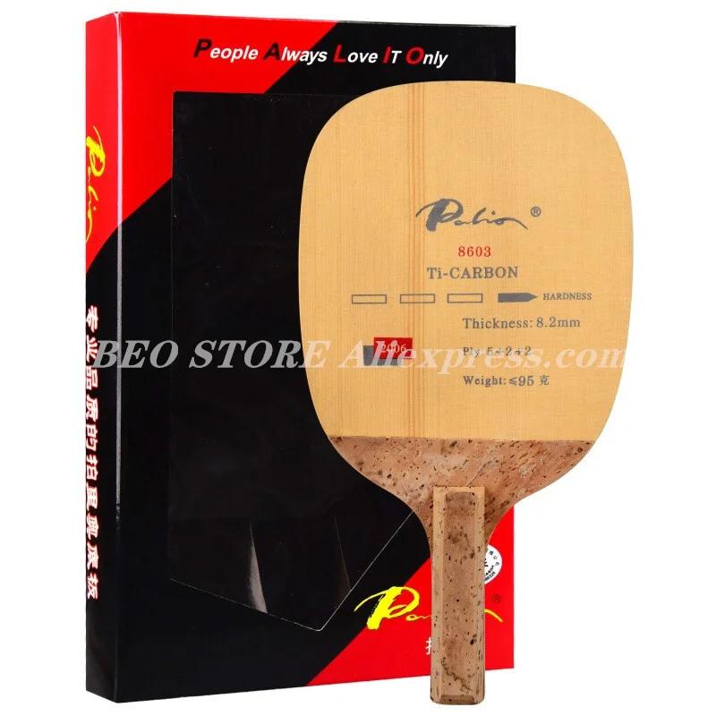 PALIO-Raquette de tennis de table 8603 en carbone et titane JS, raquette de ping-pong originale, pen