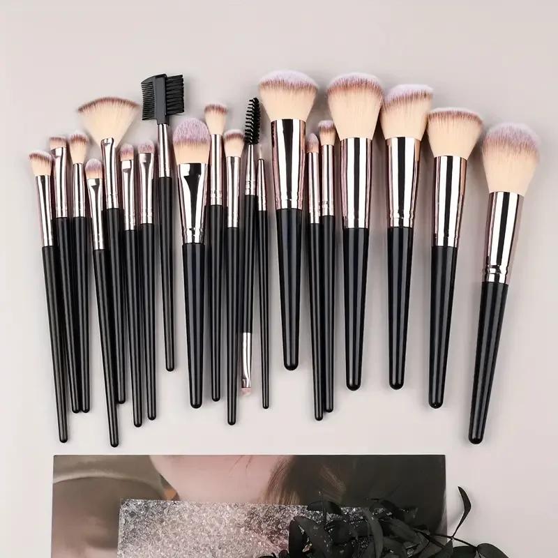 Ensemble de pinceaux de maquillage doux et moelleux, pour fard à paupières, fond de teint, correcteu