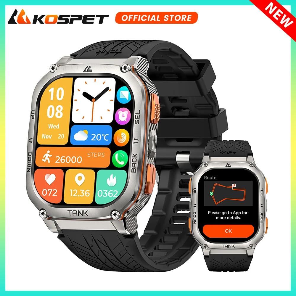 KOSPET TANK M3 Ultra GPS montre intelligente hommes qualité militaire boussole altimètre barométriqu