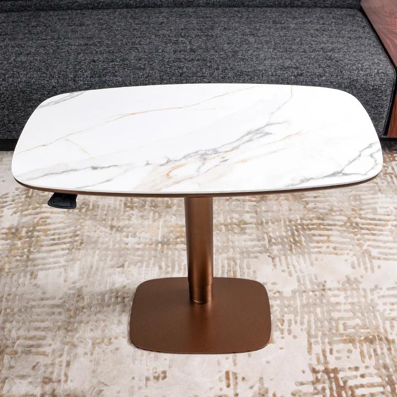 Table basse multifonctionnelle en céramique ou en bois, table d'ordinateur, table d'étude réglable e