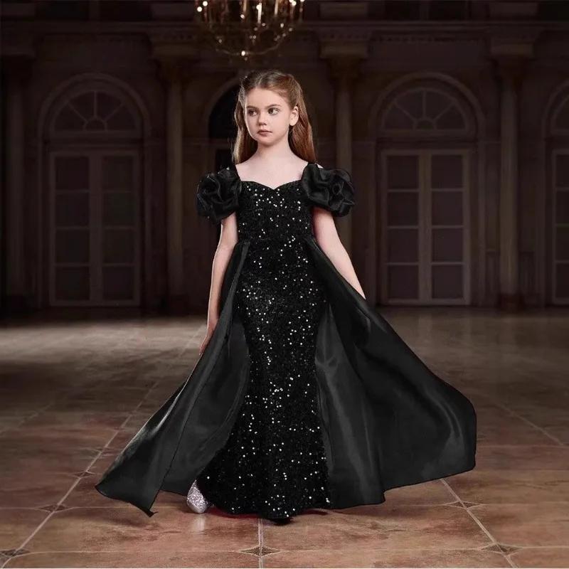 Robe de soirée pour enfants filles, robe de soirée, Piano, violon, spectacle, spectacle, hôte, modèl