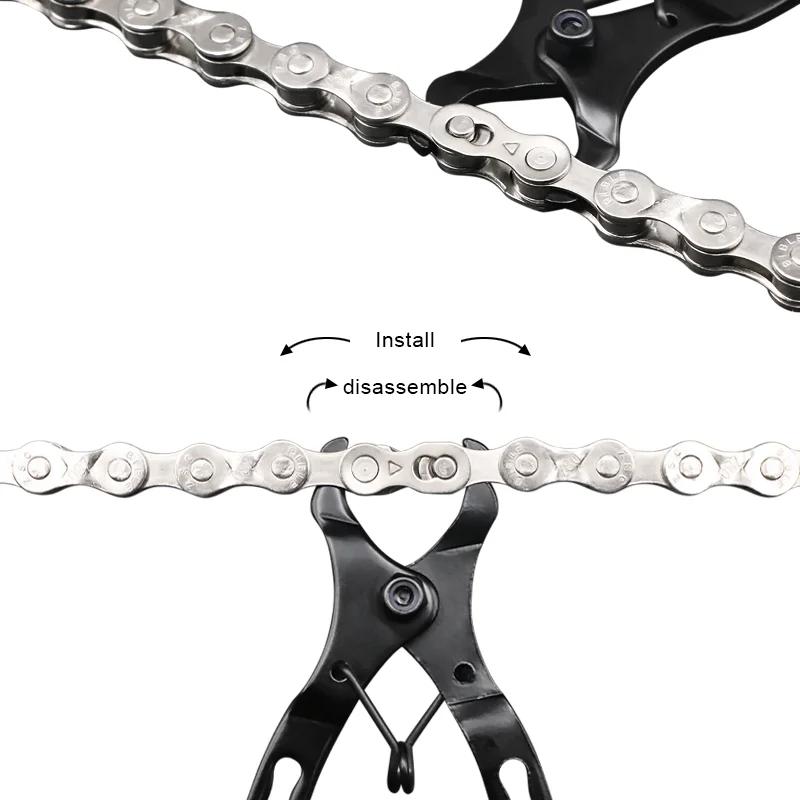 Joints de connecteur de maillon de chaîne de vélo, boutons magiques, pince à boucle de vérificateur