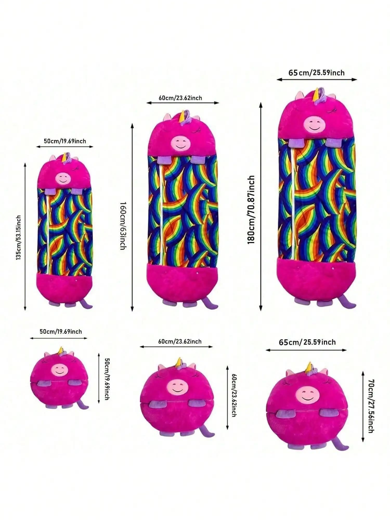 Sac de nuit en peluche pour enfants, avec oreiller, sac de couchage pour bébés animaux, pour garçons