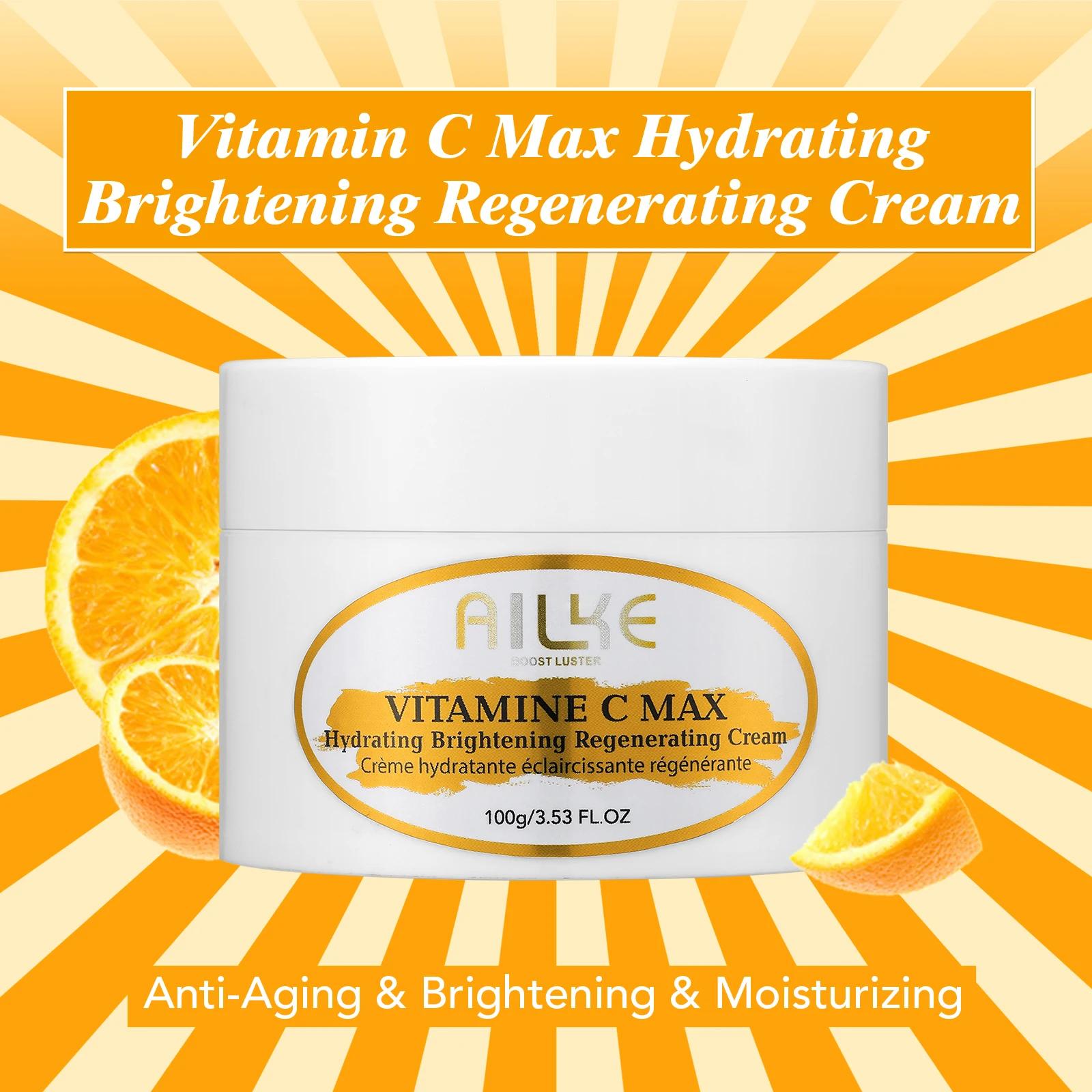 AILKE-Kit de soins de la peau à la vitamine C, crème éclaircissante pour le corps, sérum éclaircissa