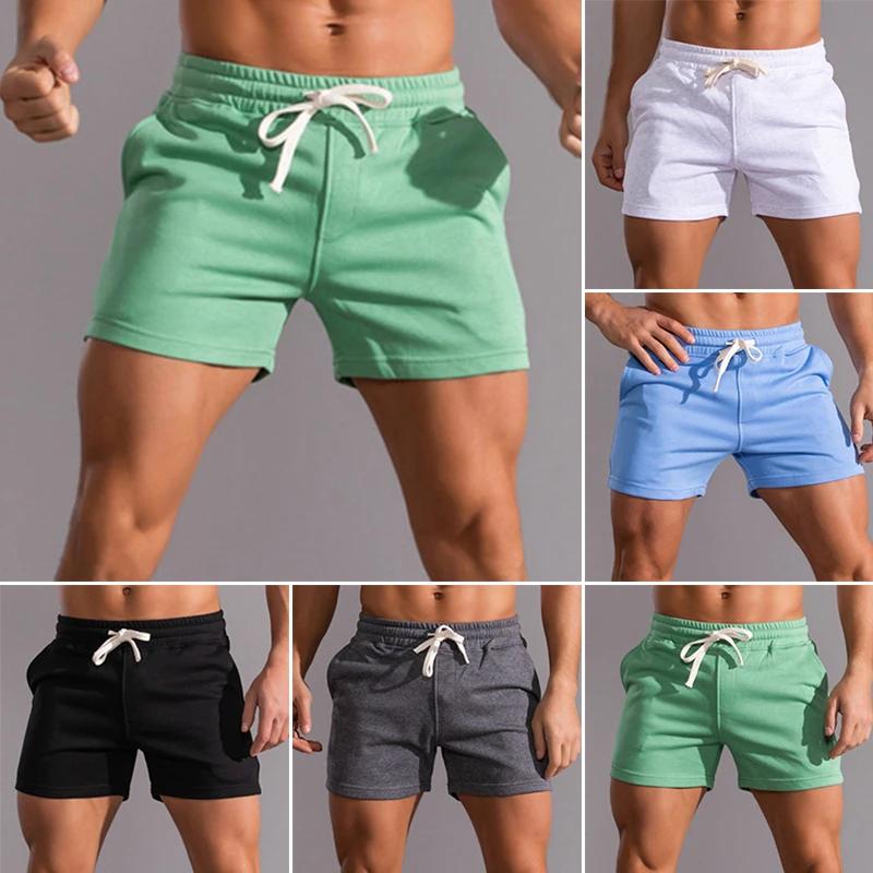 Short de course en coton pour hommes, sous-vêtements de Sport décontractés, Yoga, entraînement, boxe