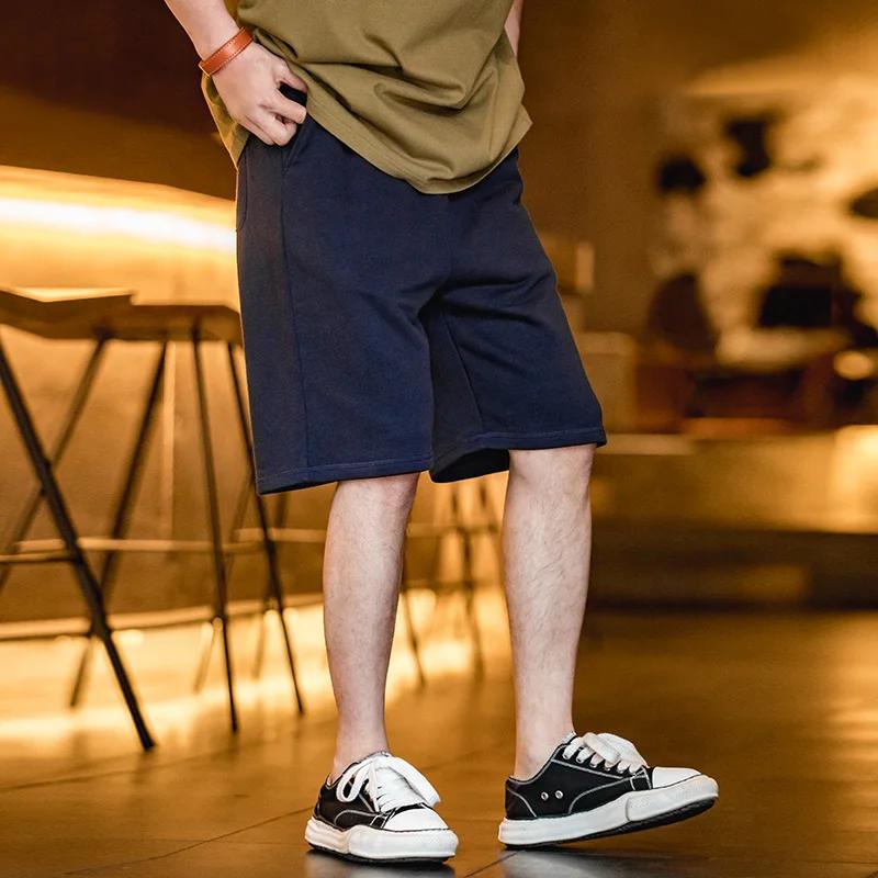 Maden-Short Vintage en Coton Gris pour Homme, Pantalon Court Décontracté, Taille artificiel astique,