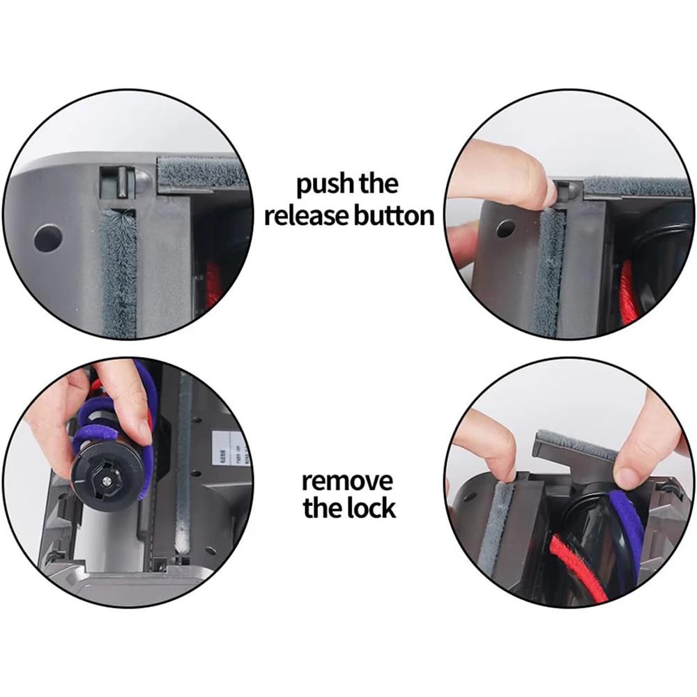 Tête de livre à entraînement direct compatible avec Dyson, aspirateur pour tapis courts et sols durs