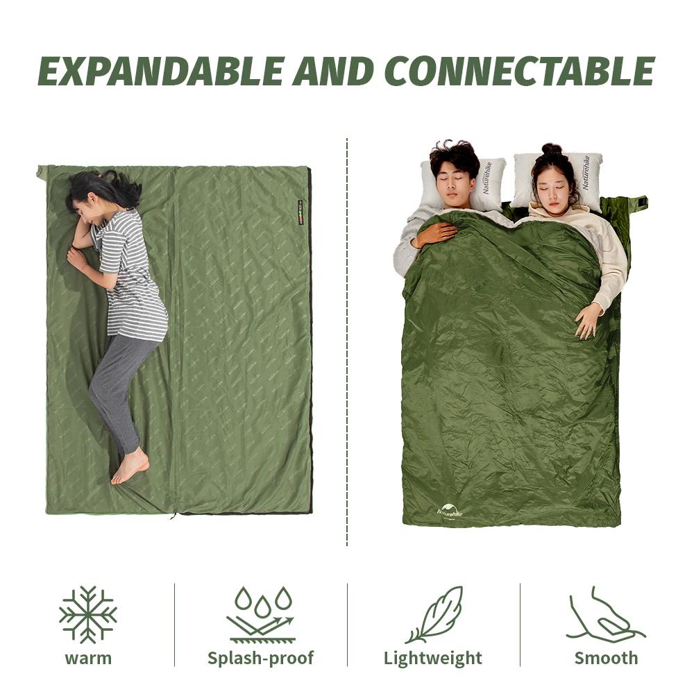 Naturehike lw180 sac de couchage ultraléger coton sac de couchage printemps été sac de couchage en p