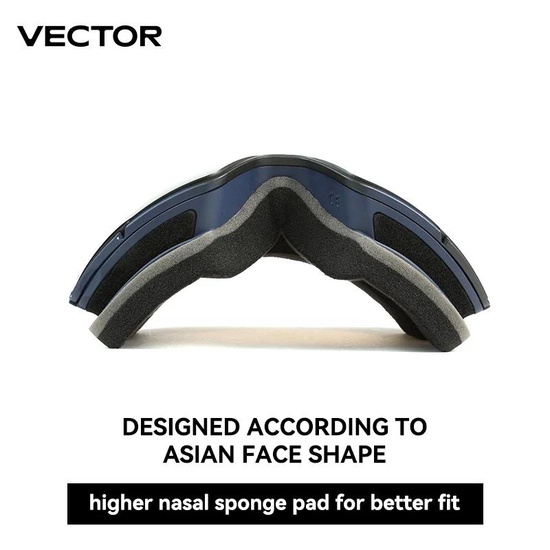 VECTOR Ski – lunettes de neige pour homme et femme, Double couche, Anti-buée, idéales pour le Snowbo