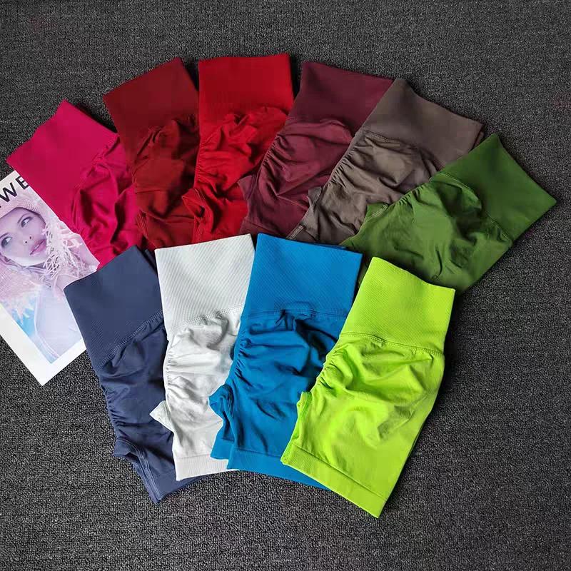 Short de yoga taille haute femme respirant - Fitness, course, cyclisme, levage fesses été