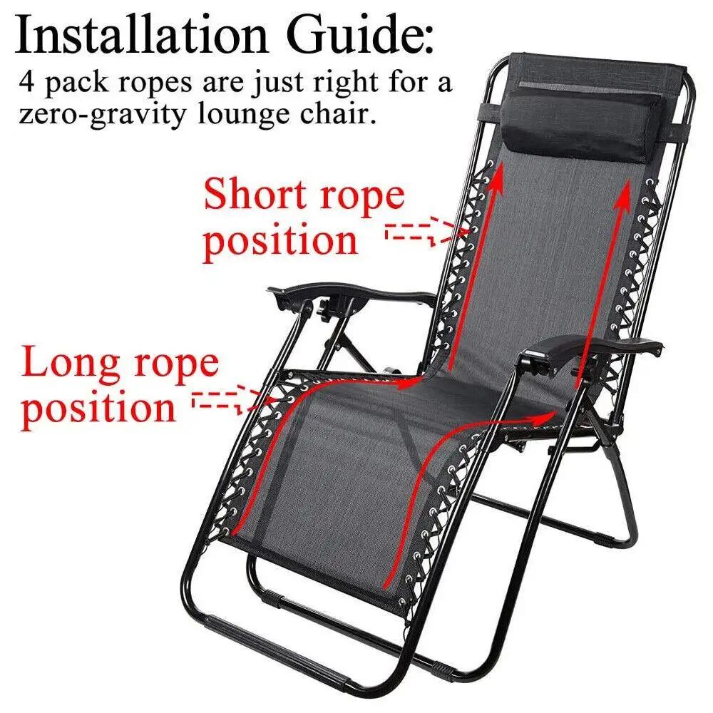 Kit de réparation de chaise longue inclinable, ULélastique en fiosphrette, remplacement pour chaises