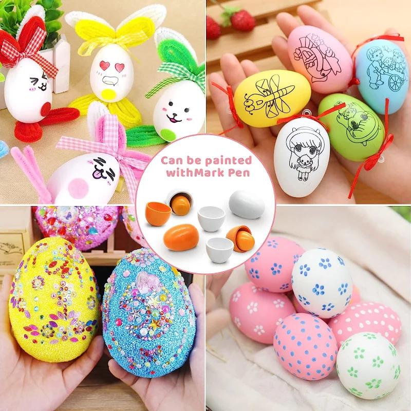 6 pièces oeufs en bois jouet oeuf cuisine jouets enfants jouer nourriture cuisine semblant jouer ens