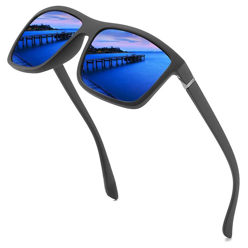1 pièces homme lunettes de cyclisme lunettes de soleil carrées polarisées homme cyclisme conduite ca