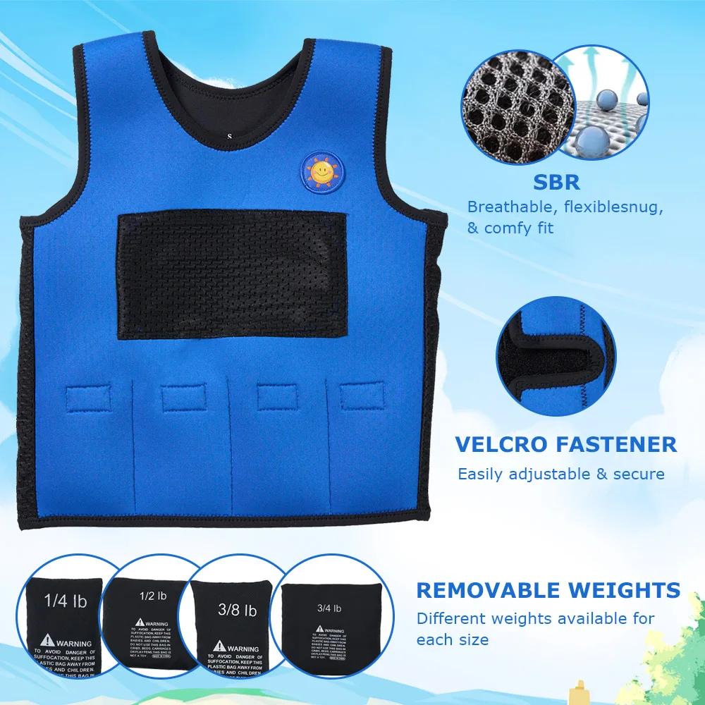 Gilet lesté sensoriel pour enfants, pour l'autisme, l'hyperactivité, traitement de l'humeur, trouble