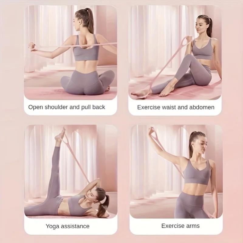 Bande de résistance de yoga en silicone - corde d'étirement élastique de fitness, utilisée pour les