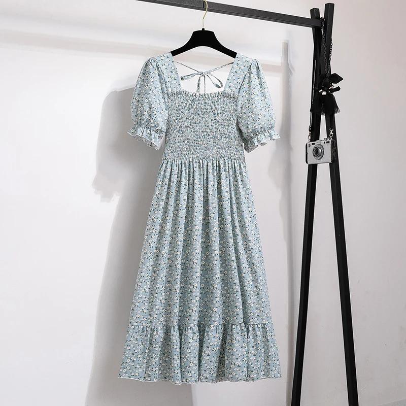 Robe d'été plissée en mousseline de soie pour femmes, tenue décontractée, plage, vacances, manches c