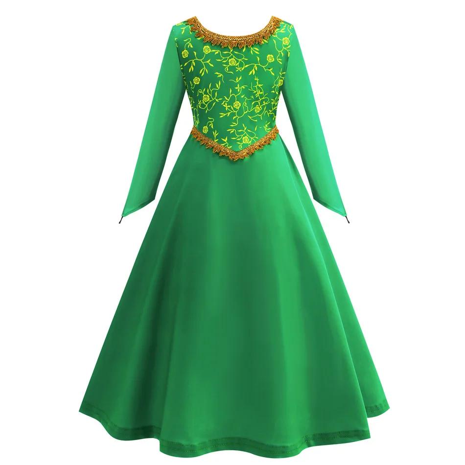Fiona robe Halloween Shrek Cosplay fantaisie habiller vert princesse Costume enfants robe élégante e