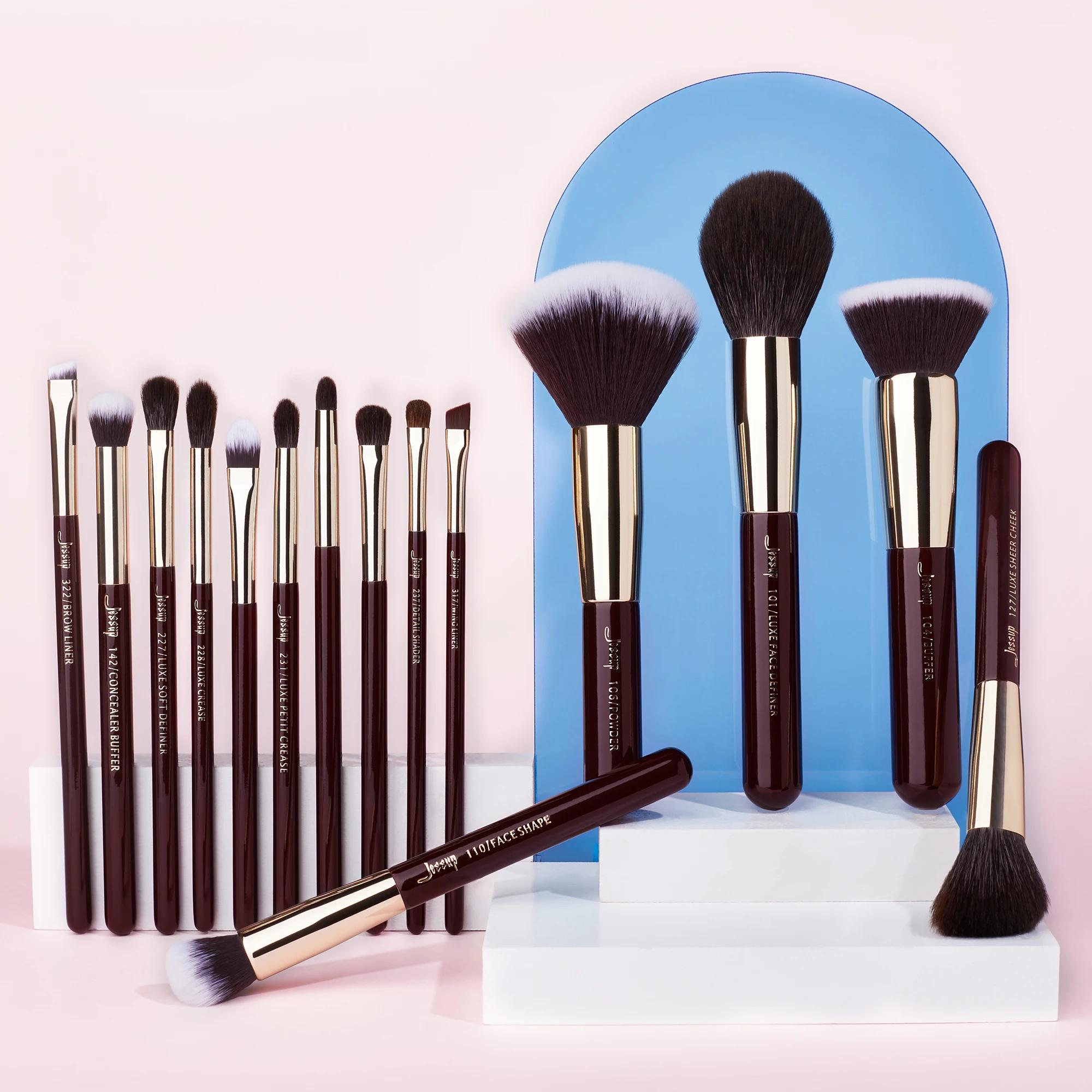 Essup – akeup rofessionnelle, 15 pièces, rush, owder, yesshadow, oner, lustré, prêt, infandel/olden