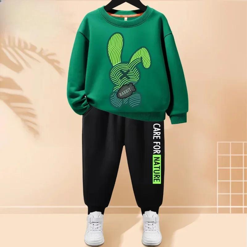 Vêtements d'automne pour bébés garçons, T-shirts et pantalons imprimés à la mode, ensemble 2 pièces